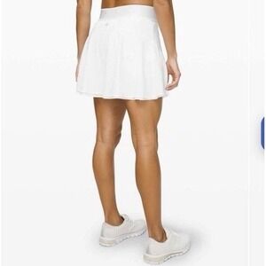 🍋 EUC Lululemon Morning Match Skirt TALL Tennis WHITE 14 TALL POCKETS $78